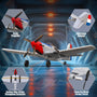 VOLANTEXRC 3-CH Airplanes P51 Mustang WWII Remote Control Airplane for Beginners with Gyro Stabilization System