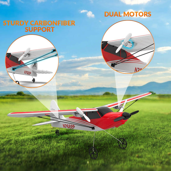 VOLANTEXRC Sport Cub 2channels Beginners RC Plane Gyro Stabilizer Easy Fly Remote Control Airplane EXHOBBY Dealer.