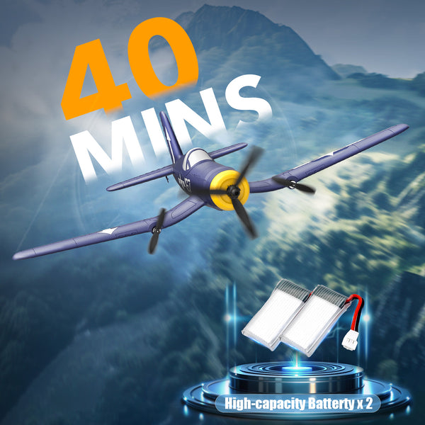 VOLANTEXRC 3-CH Airplanes BF109 WWII Remote Control Airplane for Beginners with Gyro Stabilization System