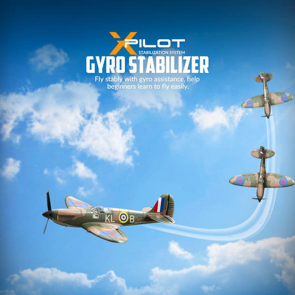VOLANTEXRC Spitfire 4ch Remote Control Airplane for Beginners with Xpilot Stabilization System