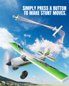 RC Foam Airplane Trainstar Stunt 500mm Wingspan RTF with 2.4GHz Brushless Motor and Gyro (Green)