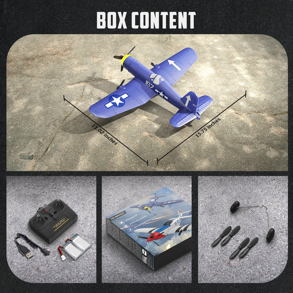 VOLANTEXRC 3-CH Airplanes BF109 WWII Remote Control Airplane for Beginners with Gyro Stabilization System
