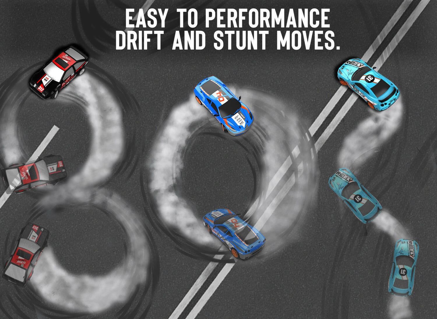 RACENT Speedster: 1:24 RC Car, 10MPH, LED, Drift Wheels EXHOBBY Dealer.