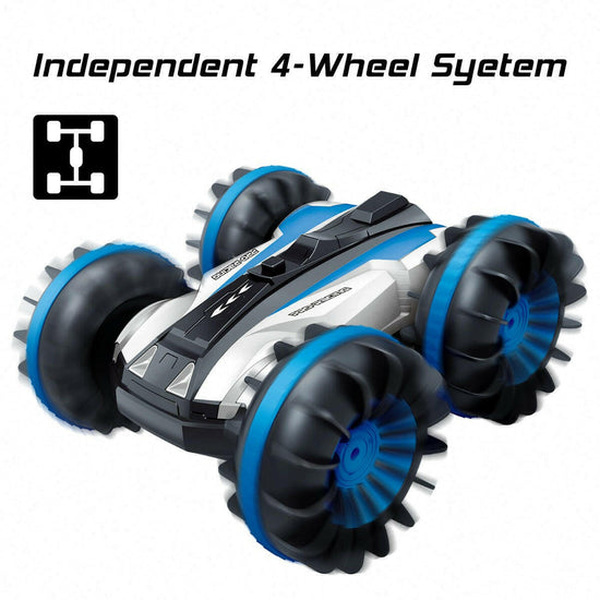 VOLANTEXRC All Terrain Amphibious Waterproof RC Monster Truck Stunt Car （blue） - EXHOBBY