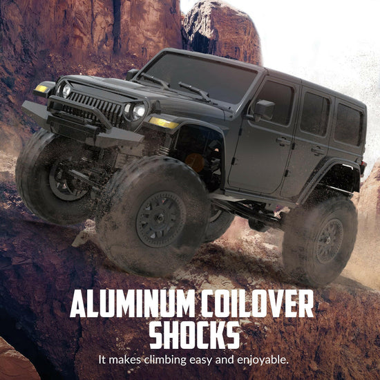 RACENT 1:24 Crawler RC Monster Truck Rock Climbing with led Light (78701 Black) EXHOBBY Dealer.