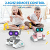 STEMTRON Rechargeable RC Robot Toys with Auto Demo, Dance Moves, Music for Kids (Grey) EXHOBBY Dealer.