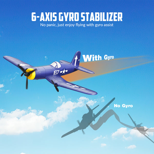 VOLANTEXRC 3-CH Airplanes BF109 WWII Remote Control Airplane for Beginners with Gyro Stabilization System