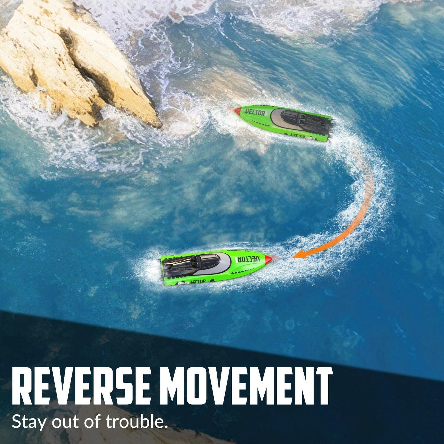 VectorSR65B High-Speed Brushless RC Boat 37MPH Self-righting Reverse RTR EXHOBBY Dealer.