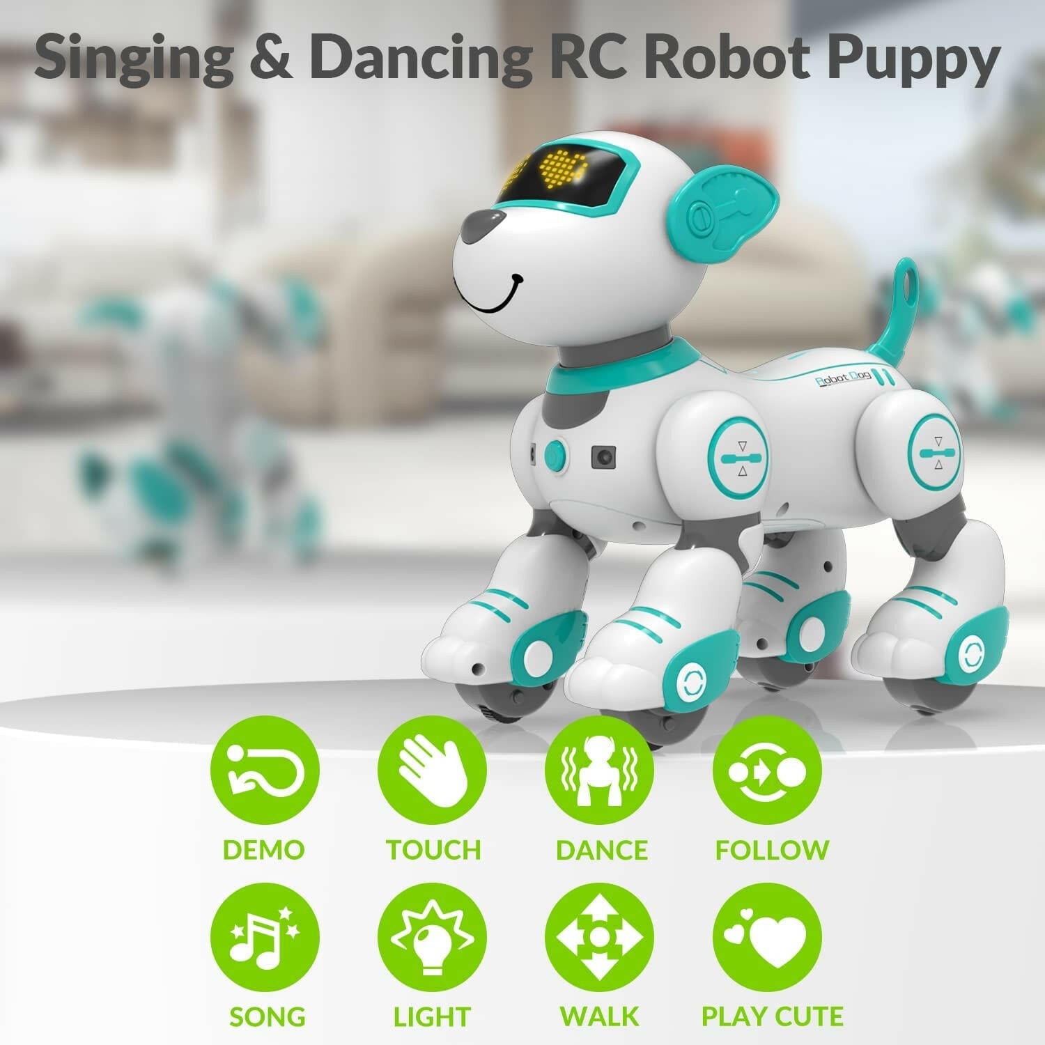 STEMTRON Programmable Interactive & Smart Dancing Remote Control Robot Dog Toy(Blue) EXHOBBY Dealer.
