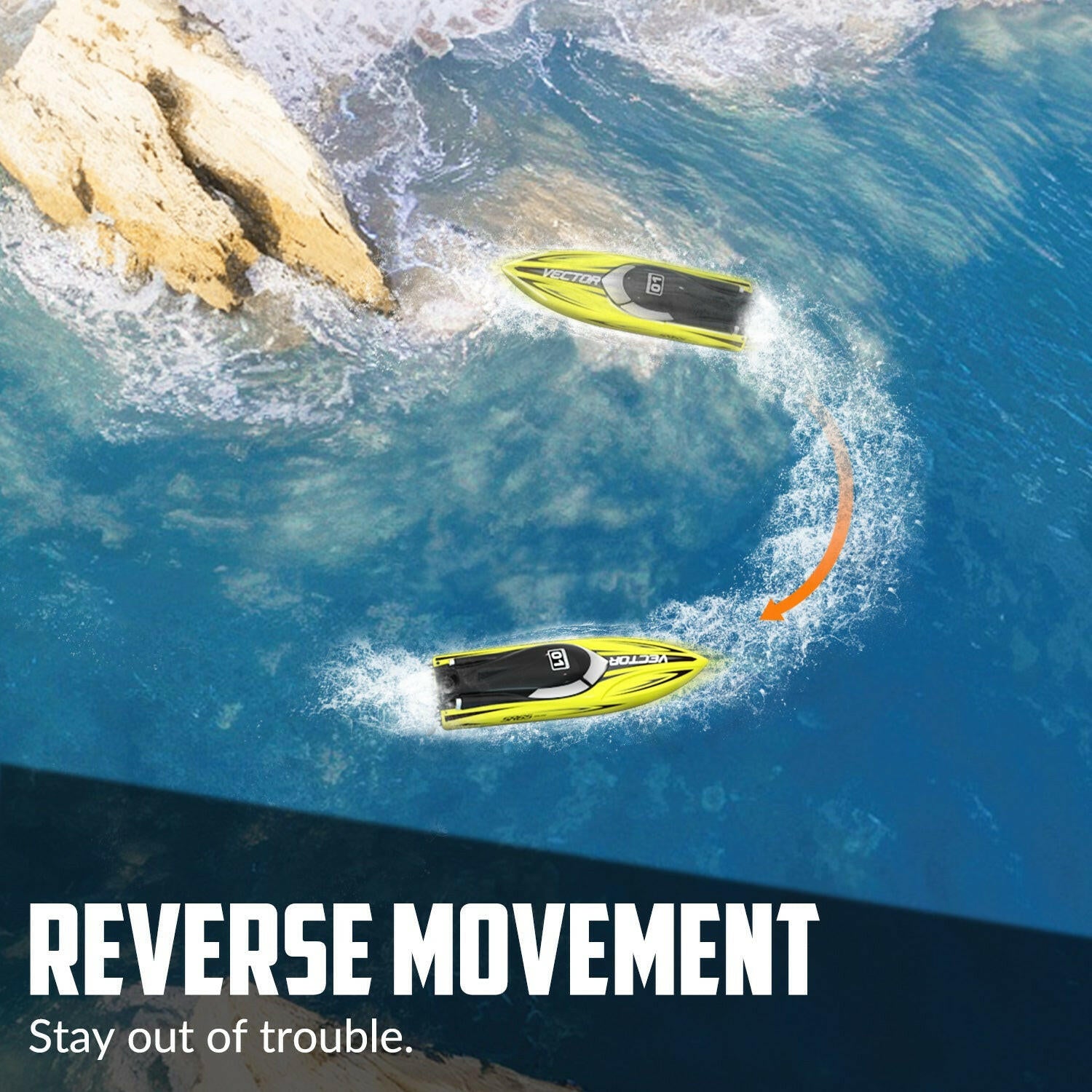 VOLANTEXRC Vector 35mph Fast Brushless High Speed Racing RC Boat Self Righting EXHOBBY Dealer.