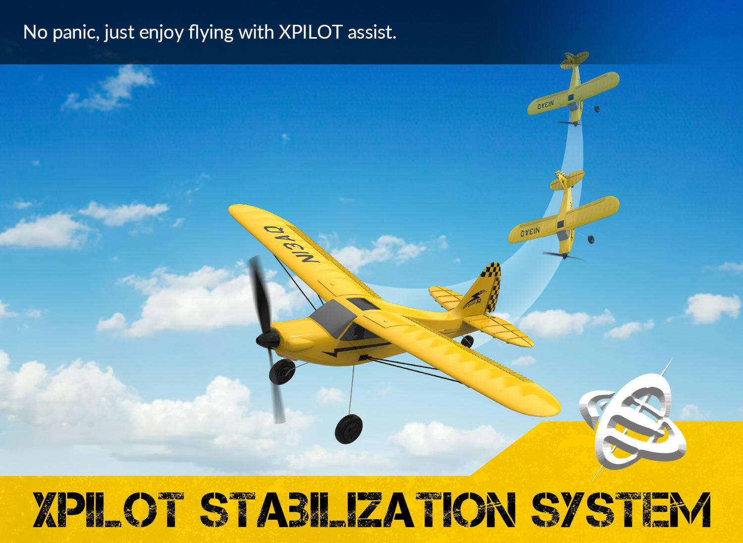 VOLANTEXRC Sport Cub 3ch Remote Control Airplane for Beginners Xpilot Stabilizer Easy Fly EXHOBBY Dealer.