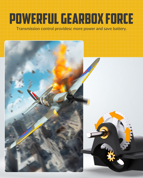 VOLANTEXRC Spitfire Scale Warbird RC Airplane for Beginners with Xpilot Stabilization System