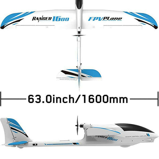 VOLANTEXRC Ranger 1600 4 Channel FPV Airplane with 1.6 Meter Wingspan and Unibody Plastic Fuselage (757-7) PNP.