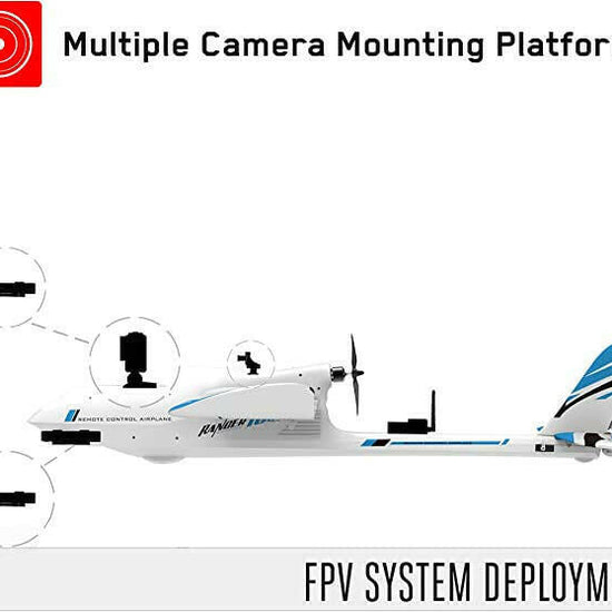 VOLANTEXRC Ranger 1600 4 Channel FPV Airplane with 1.6 Meter Wingspan and Unibody Plastic Fuselage (757-7) PNP.