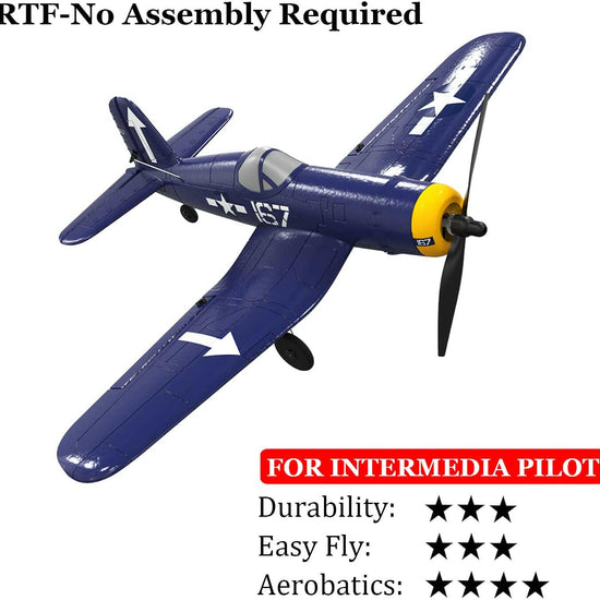 VOLANTEXRC Corsair F4U Warbird Remote Control RC Airplane with Gyro Stabilizer EXHOBBY Dealer.