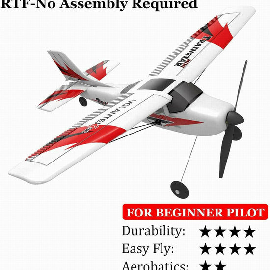 VOLANTEXRC Trainstar Mini Beginner Airplane with Xpilot Gyro System (761-1) RTF.