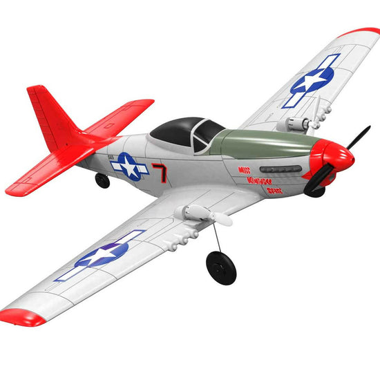 VOLANTEXRC Mustang P51D 2ch Beginner RC Airplane for kids Gyro Stabilizer Easy Fly EXHOBBY Dealer.