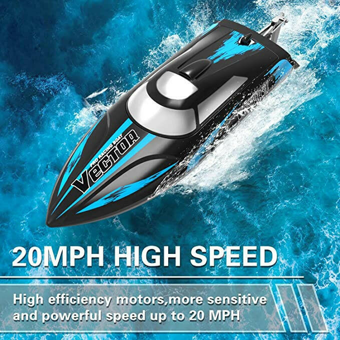 VOLANTEXRC Vector30 Mini Self Righting RC Pool Boat for Kids and Adults RTR Black EXHOBBY Dealer.