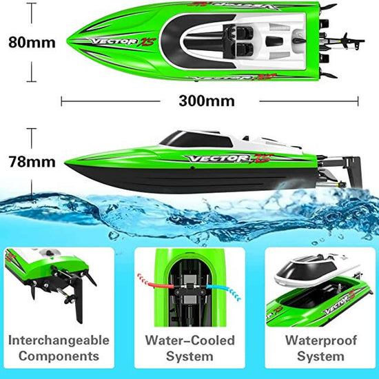 VOLANTEXRC Vector XS RC Boat For Kids Play in Pool with Auto Roll Back Great Gift Boat EXHOBBY Dealer.