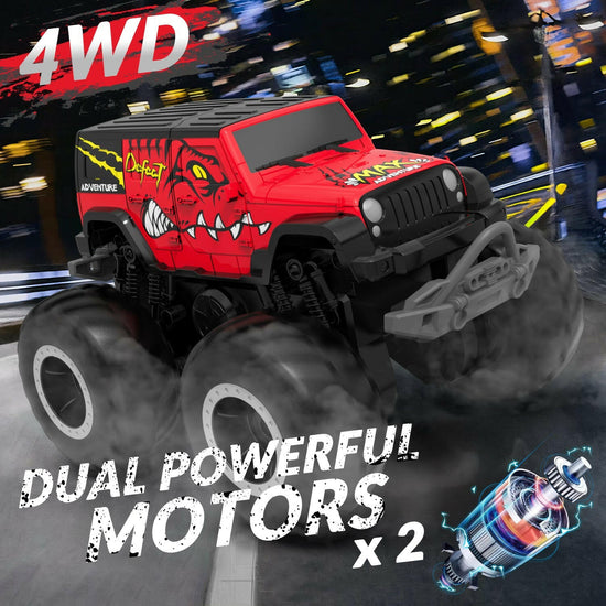 STEMTRON Amphibious Remote Control Car 1:20 All Terrain Off-Road Waterproof RC Monster Truck(Red) EXHOBBY Dealer.