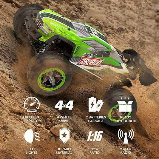 RACENT Tornado 1/16 4WD Off Road RC Monster Truck 30mph Fast High Speed EXHOBBY Dealer.