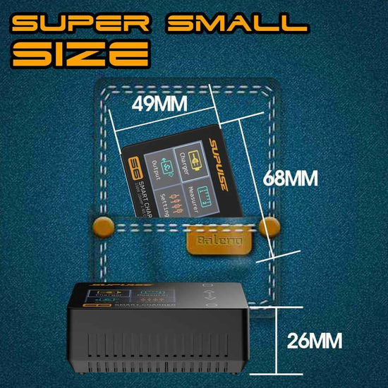 SUPULSE S6 Balance Charger Discharger for 1S-6S LiPo Battery NiMH/NiCD/Li-PO/Li-Fe/Pb with Power Supply - EXHOBBY