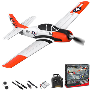 VOLANTEXRC T28 Trojan 4ch RC Trainer Airplane for Beginners with Xpilot Stabilization System （White）