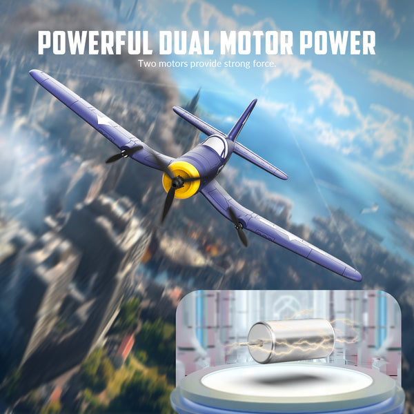 VOLANTEXRC 3-CH Airplanes BF109 WWII Remote Control Airplane for Beginners with Gyro Stabilization System