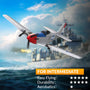 VOLANTEXRC 3-CH Airplanes P51 Mustang WWII Remote Control Airplane for Beginners with Gyro Stabilization System