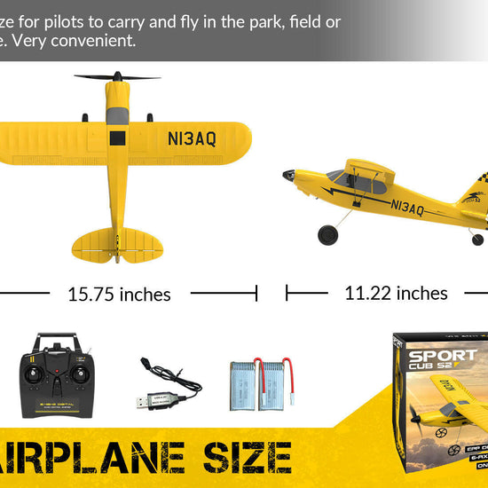VOLANTEXRC Sport Cub 3ch Remote Control Airplane for Beginners Xpilot Stabilizer Easy Fly EXHOBBY Dealer.