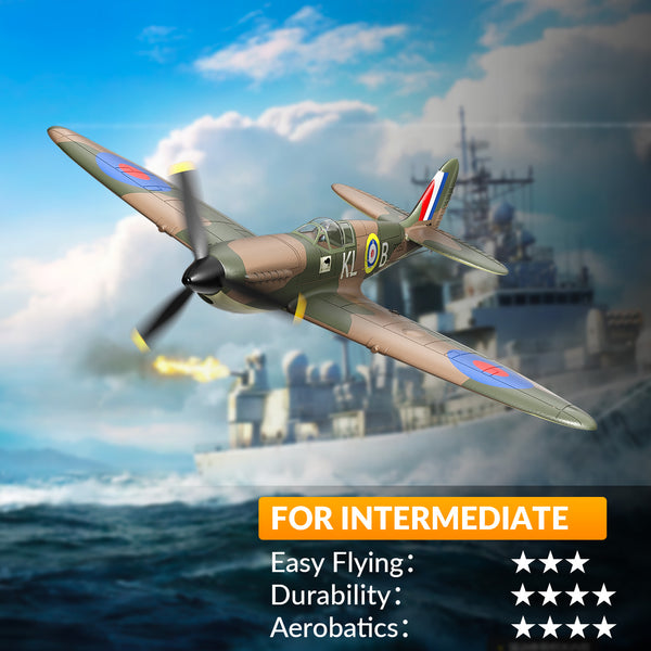 VOLANTEXRC Spitfire 4ch Remote Control Airplane for Beginners with Xpilot Stabilization System