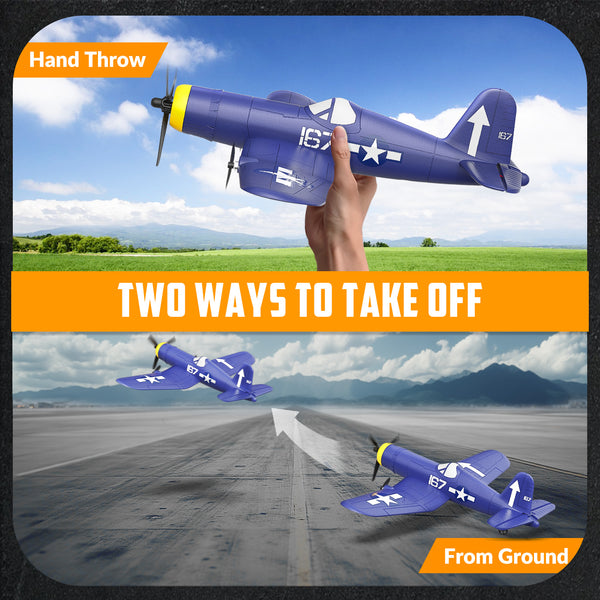 VOLANTEXRC 3-CH Airplanes BF109 WWII Remote Control Airplane for Beginners with Gyro Stabilization System
