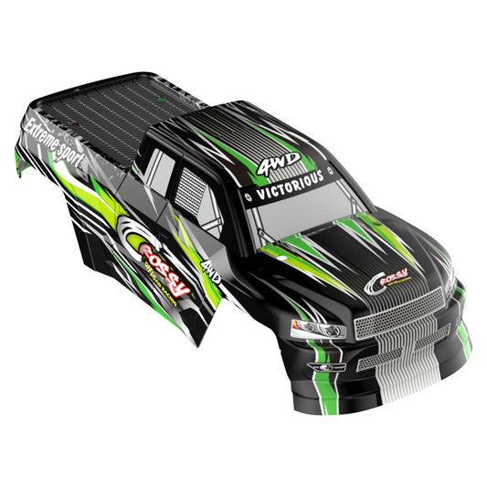 Racent 1:16 Remote Control Car 30MPH High Speed 4WD Off-Road RC Monster Truck Red (With Green Car Shell) EXHOBBY Dealer.