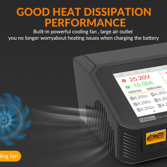 SUPULSE M6DAC-High-Speed Dual Lipo Charger for Diverse Batteries