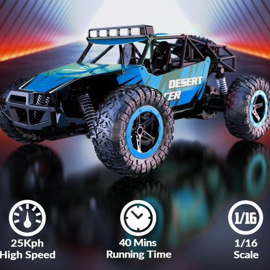 Racent 1:16 Scale All-Terrain Remote Control Rock Crawler Desert Racer (blue) EXHOBBY Dealer.