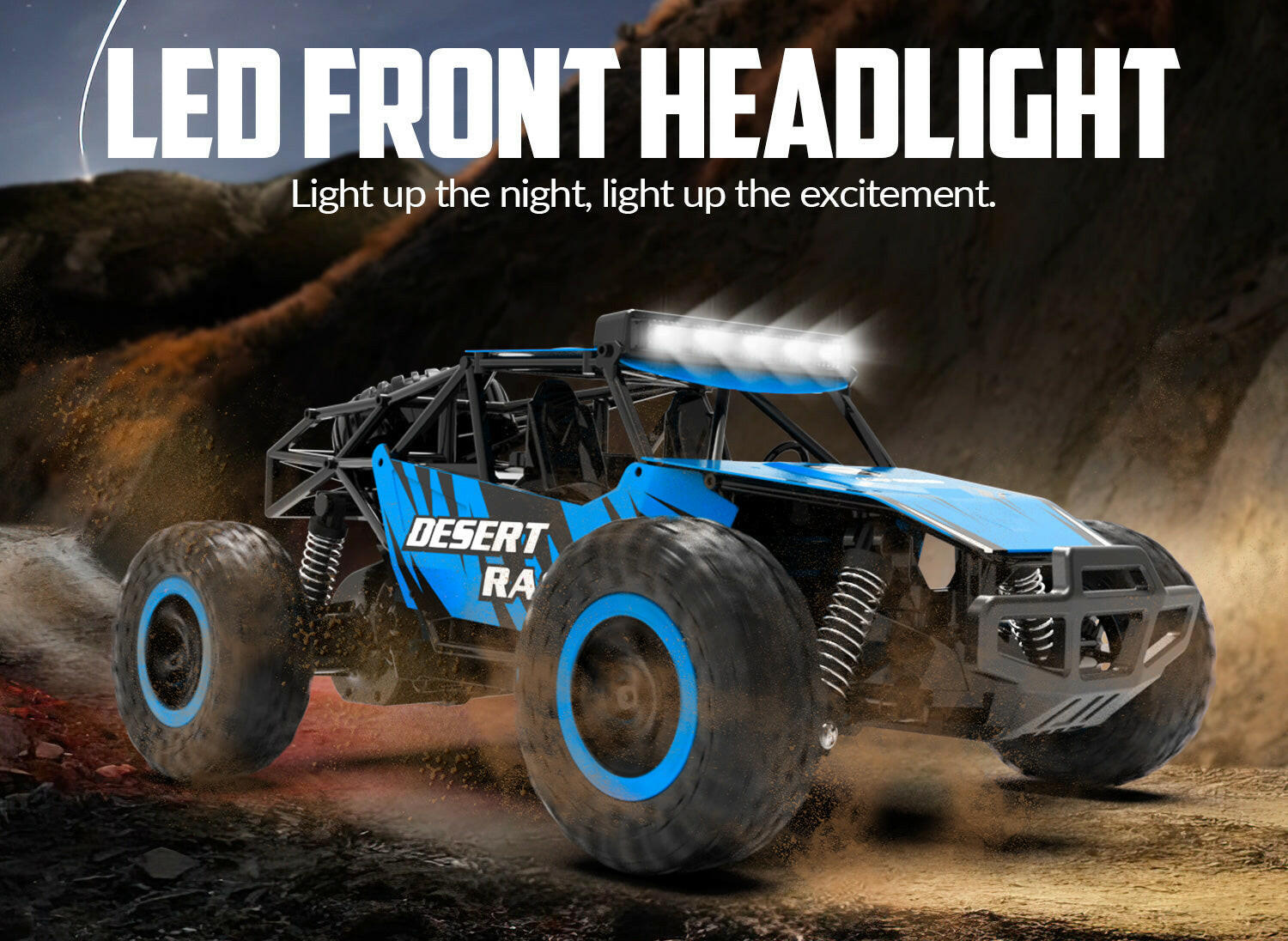 Racent 1:16 Scale All-Terrain Remote Control Rock Crawler Desert Racer (blue) EXHOBBY Dealer.