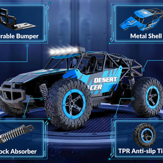Racent 1:16 Scale All-Terrain Remote Control Rock Crawler Desert Racer (blue) EXHOBBY Dealer.