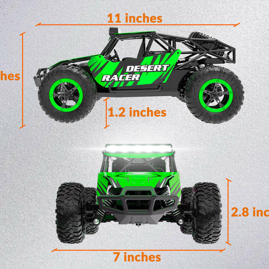 RACENT 1/16 All Terrain Remote Control Car for Kids Off Road RC Truck Desert Racer Great Gift EXHOBBY Dealer.