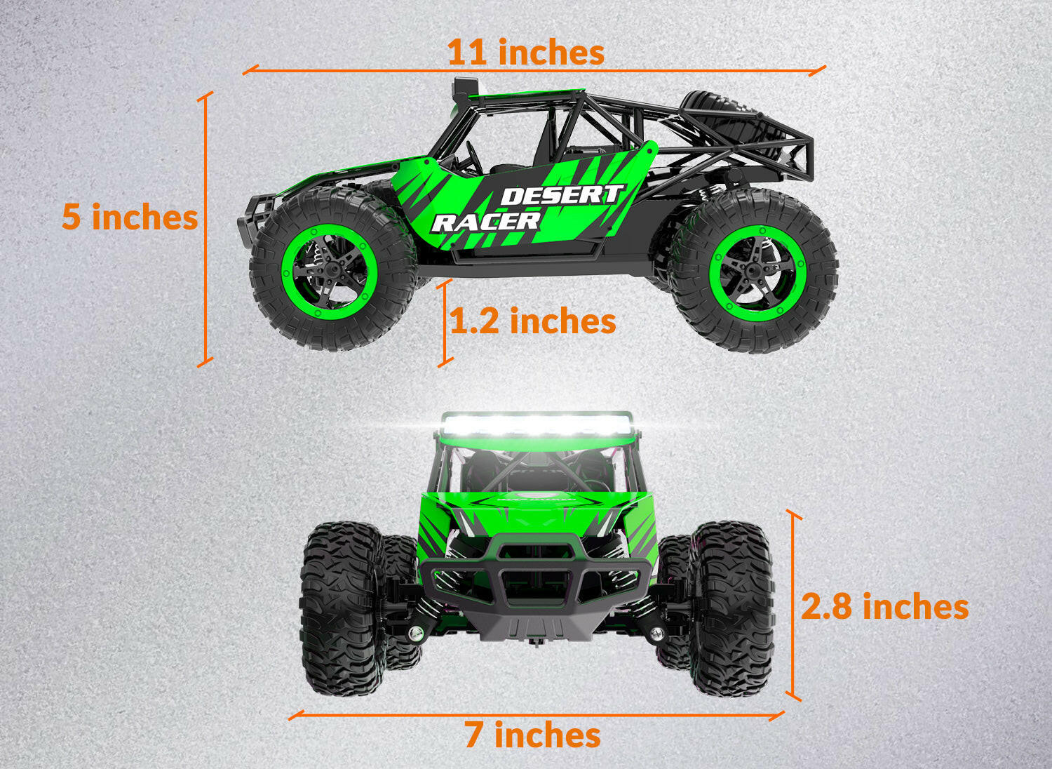RACENT 1/16 All Terrain Remote Control Car for Kids Off Road RC Truck Desert Racer Great Gift EXHOBBY Dealer.