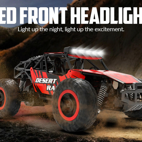 RACENT Desert Racer 1/16 RC Car for Kids All Terrain Remote Control Car RC Rock Crawler EXHOBBY Dealer.