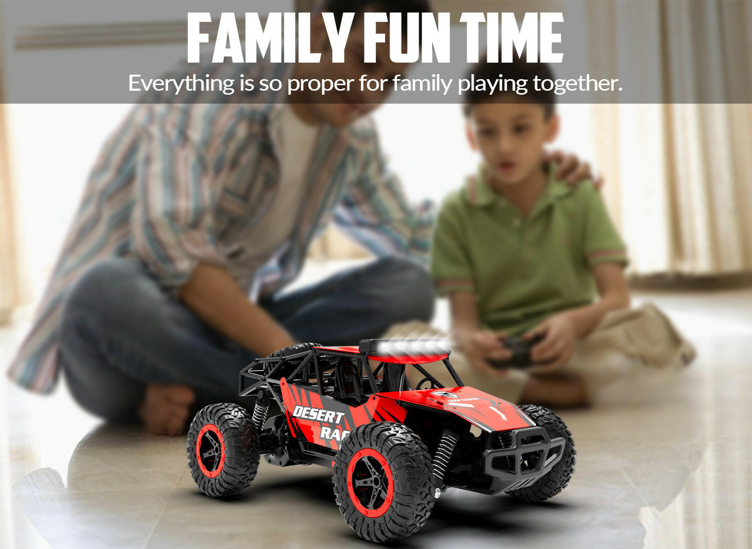 RACENT Desert Racer 1/16 RC Car for Kids All Terrain Remote Control Car RC Rock Crawler EXHOBBY Dealer.