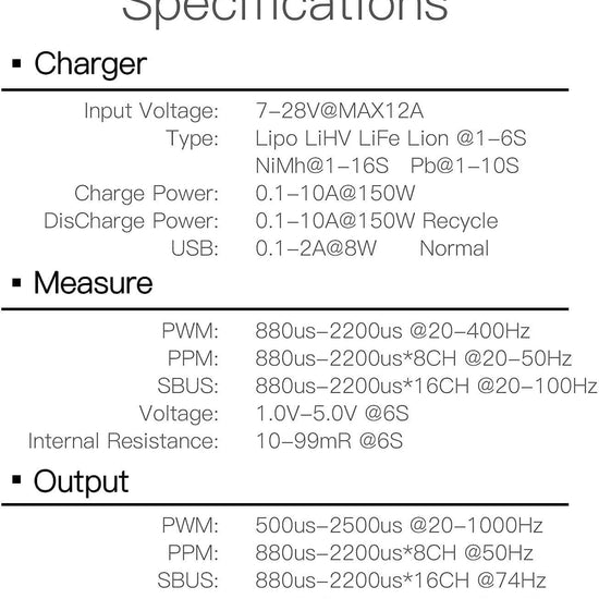 SUPULSE S6 Balance Charger Discharger for 1S-6S LiPo Battery NiMH/NiCD/Li-PO/Li-Fe/Pb with Power Supply - EXHOBBY